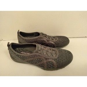 Ladies Skechers US Sz 8.5 Breathe Easy 23028 Grey Slip On Air Cooled Memory Foam